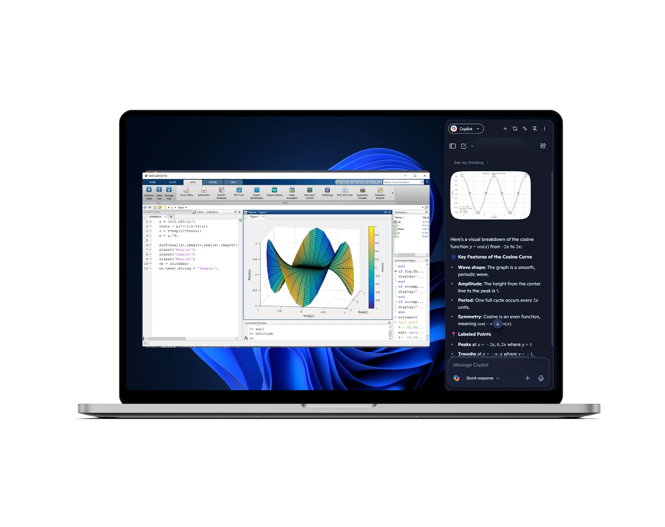 Laptop with Study Math AI Sidebar Assistant
